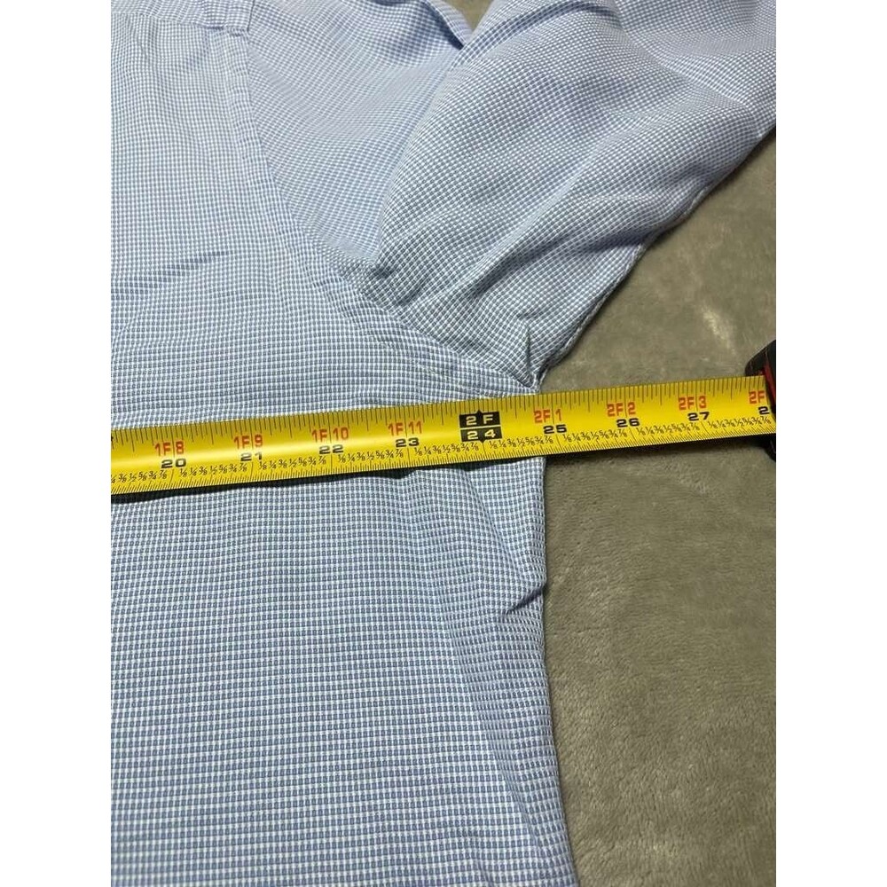 Tom Ford Button Down Shirt Men Size 46/18 XXL Blue Cotton Long Sleeve Dress Top - Picture 2 of 11